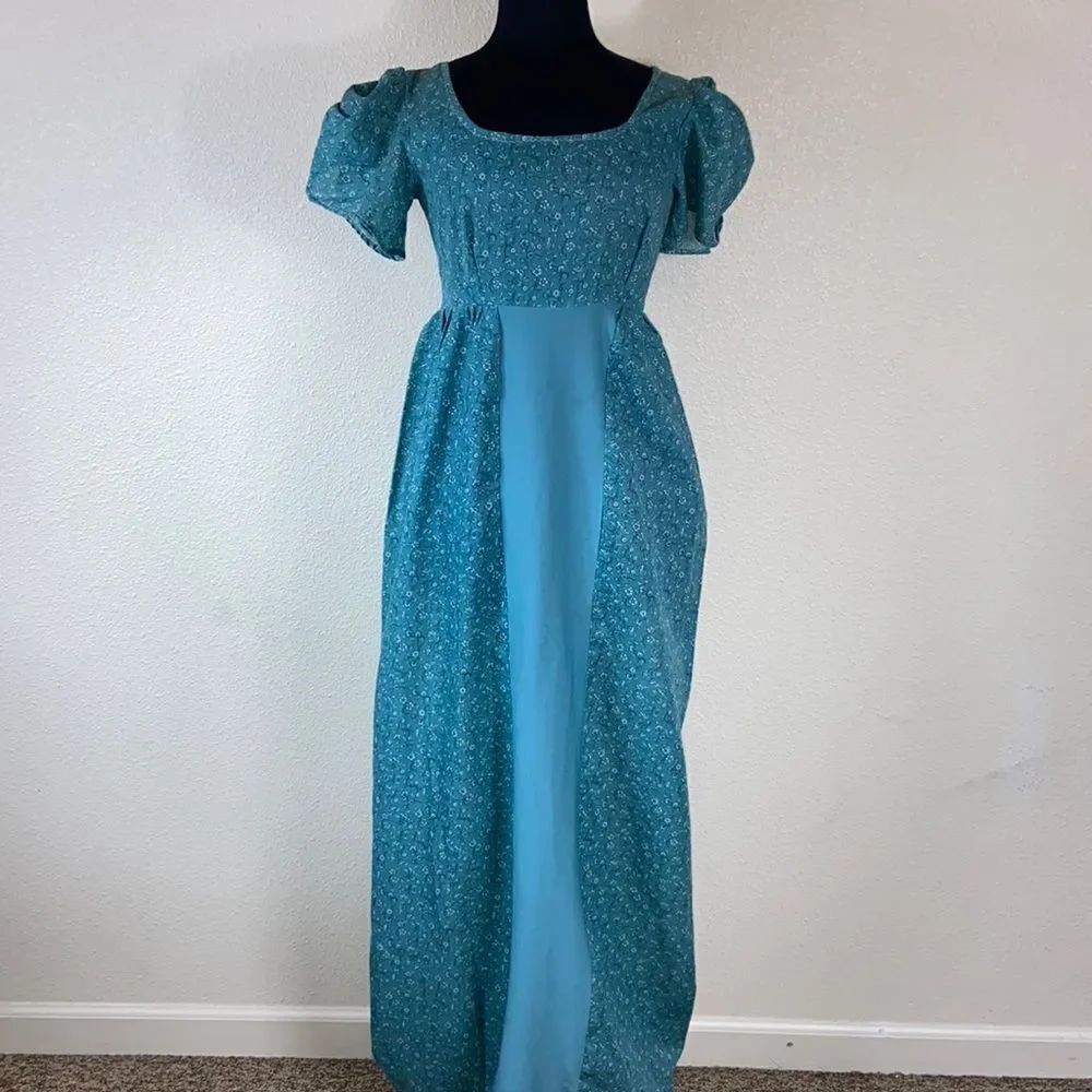 Vintage Handmade Floral  Women Dress Size S,M